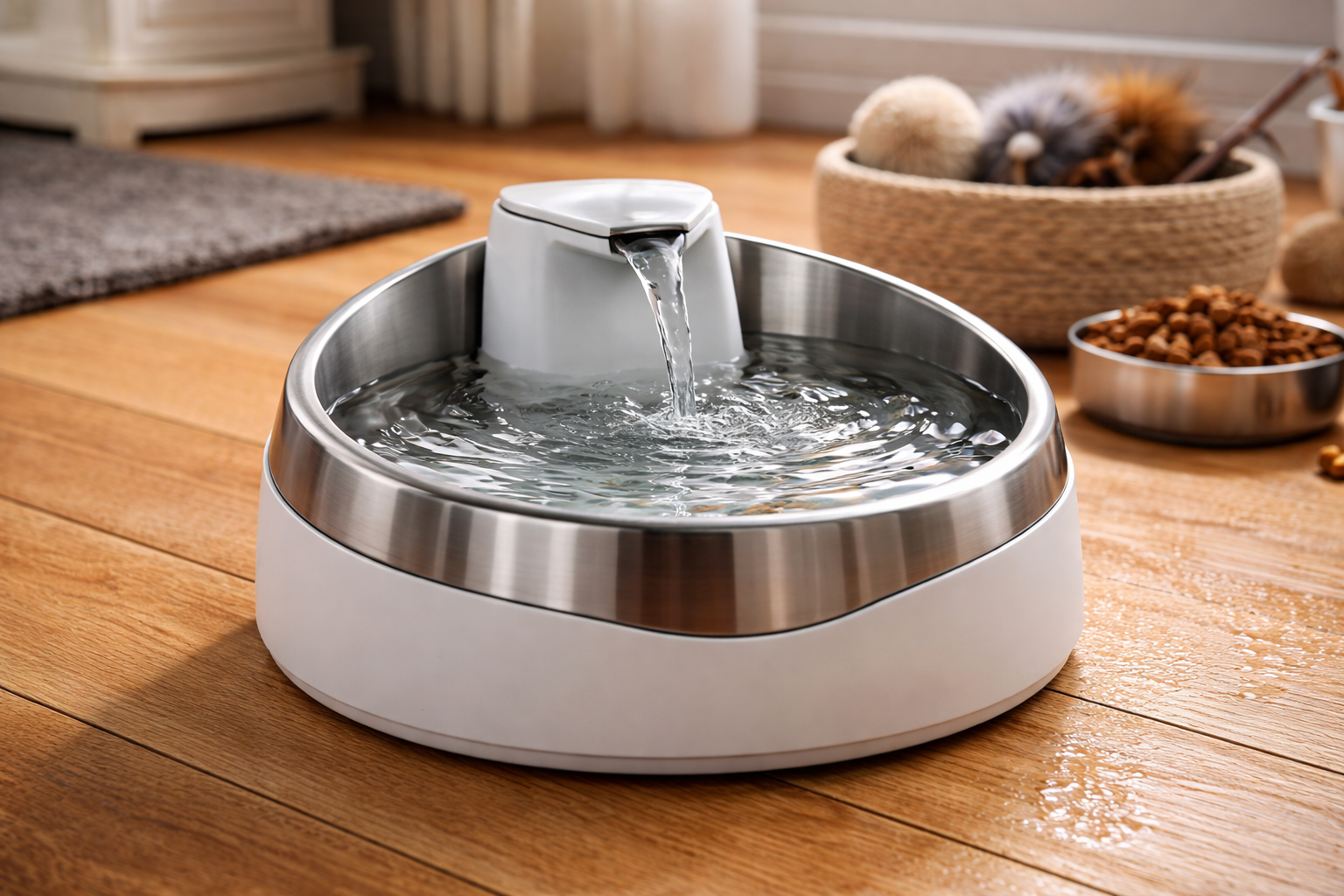 Как фонтанчики с водой для домашних животных побуждают кошек и собак пить больше