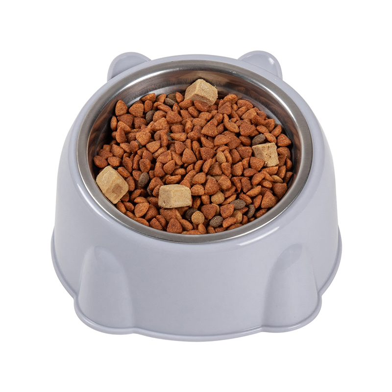 Наклонная миска двойного назначения из нержавеющей стали для домашних животных