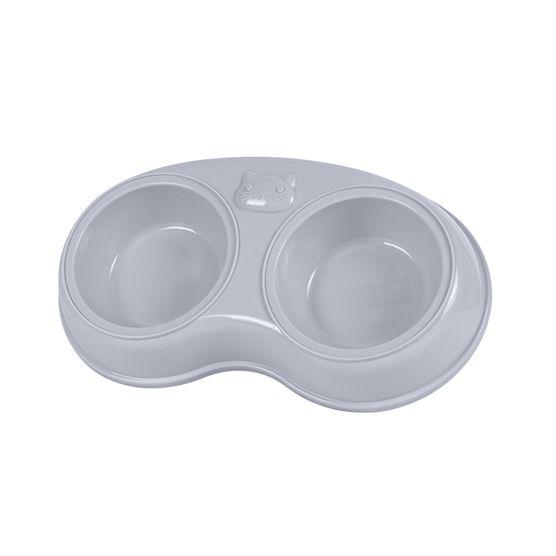 Кормушка для домашних животных с двумя чашами из прочного полипропилена